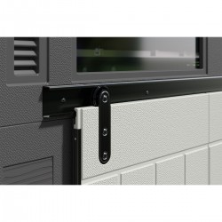 Suncast 10x7 Modernist Storage Shed with Floor - Peppercorn/Black (BMS9000D)