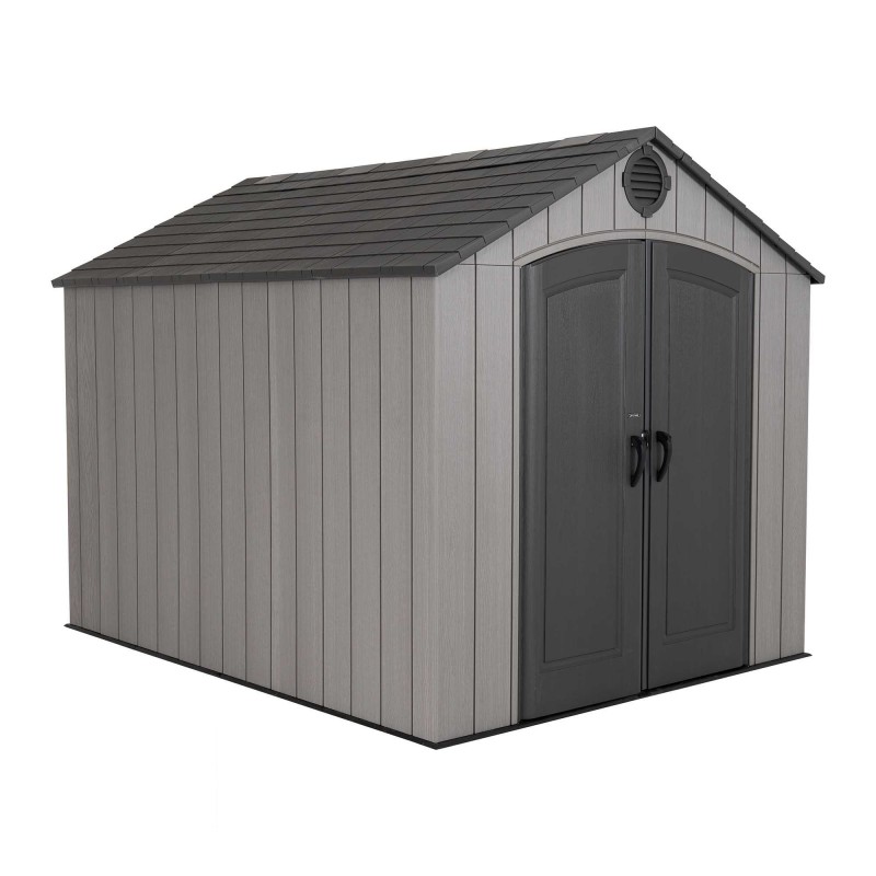 Lifetime 8x10 Rough Cut Outdoor Storage Shed Kit w/ Floor - Storm Dust (60356)
