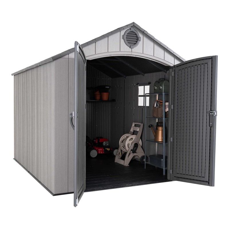 Lifetime 8x10 Rough Cut Outdoor Storage Shed Kit w/ Floor - Storm Dust (60356)
