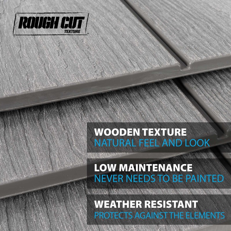 Lifetime 15x8 Rough Cut Outdoor Storage Shed Kit w/ Double Doors - Storm Dust (60318)