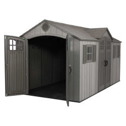 Lifetime 15x8 Rough Cut Outdoor Storage Shed Kit w/ Double Doors - Storm Dust (60318)