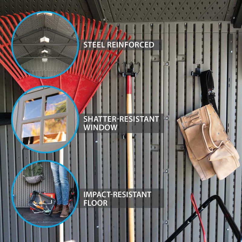 Lifetime 8x7.5 Rough Cut Outdoor Shed Kit with Floor (60370)