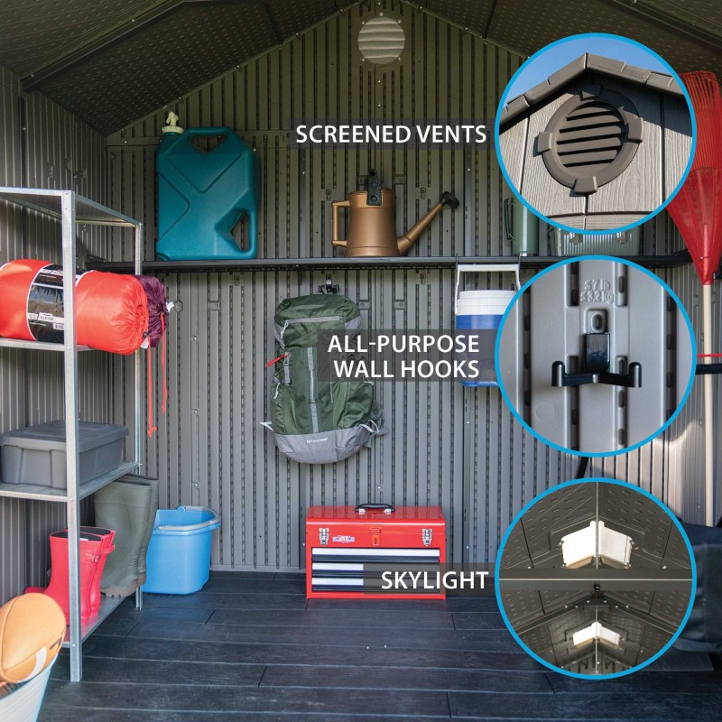 Lifetime 8x7.5 Rough Cut Outdoor Shed Kit with Floor (60370)