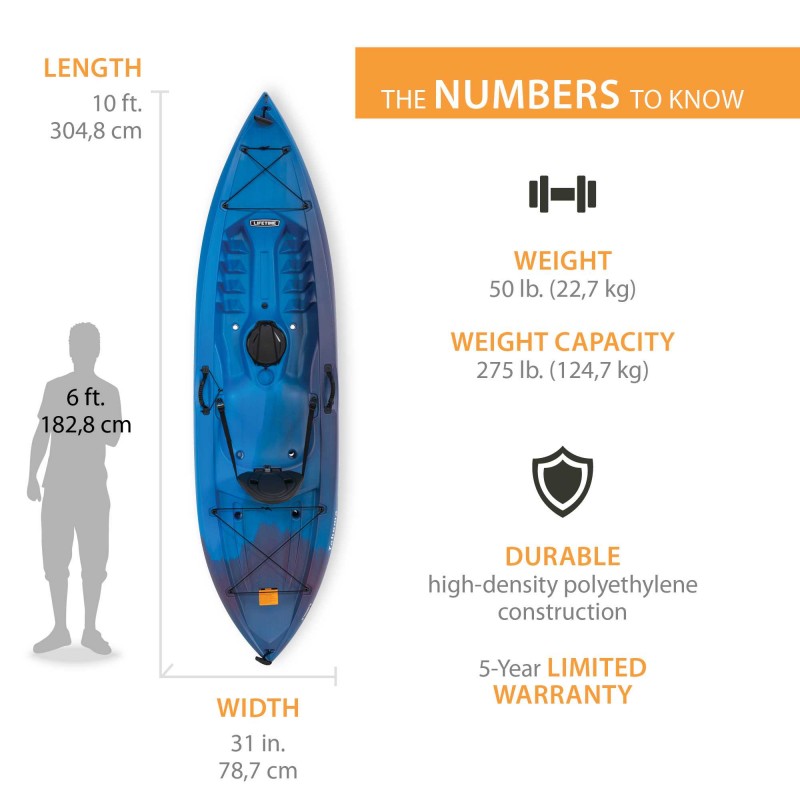 Lifetime Tahoma 100 Sit-On-Top Kayak with Paddle  - Galaxy Fusion (91039)