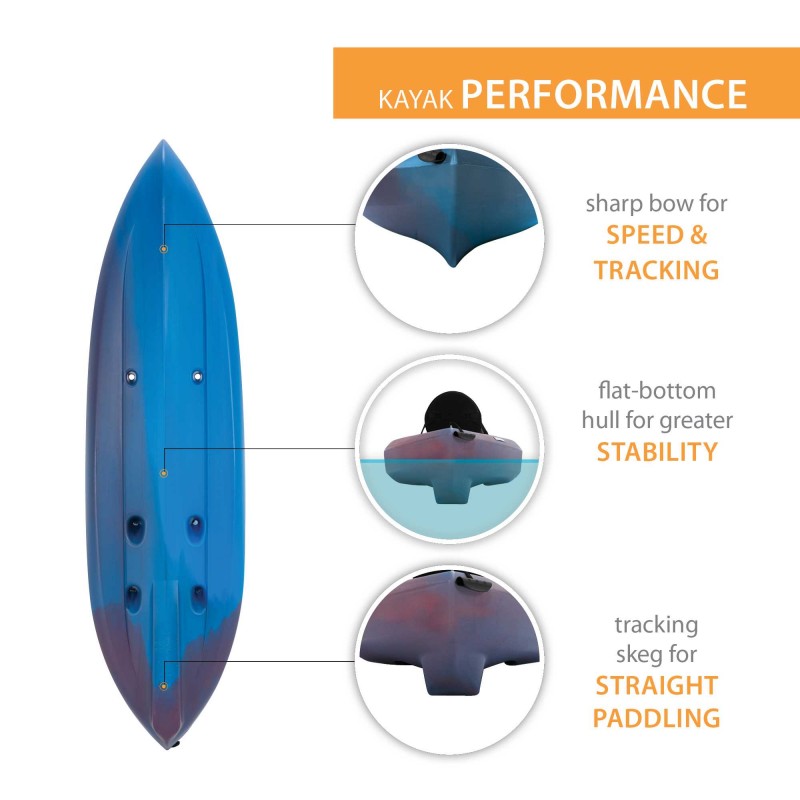 Lifetime Tahoma 100 Sit-On-Top Kayak with Paddle  - Galaxy Fusion (91039)