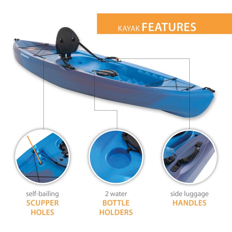 Lifetime Tahoma 100 Sit-On-Top Kayak with Paddle  - Galaxy Fusion (91039)