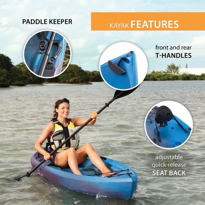 Lifetime Tahoma 100 Sit-On-Top Kayak with Paddle  - Galaxy Fusion (91039)