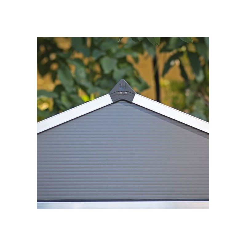 Palram  - Canopia Rubicon 6x8 Shed with Floor - Dark Grey (HG9708GY)