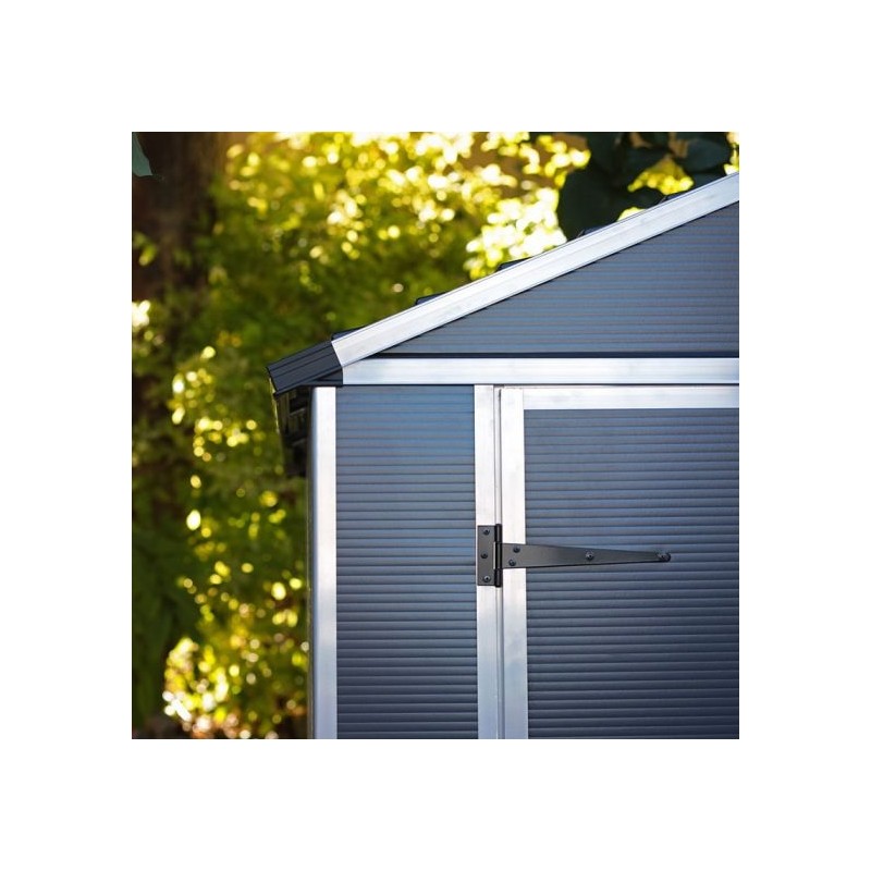Palram  - Canopia Rubicon 6x10 Shed with Floor - Dark Grey (HG9710GY)