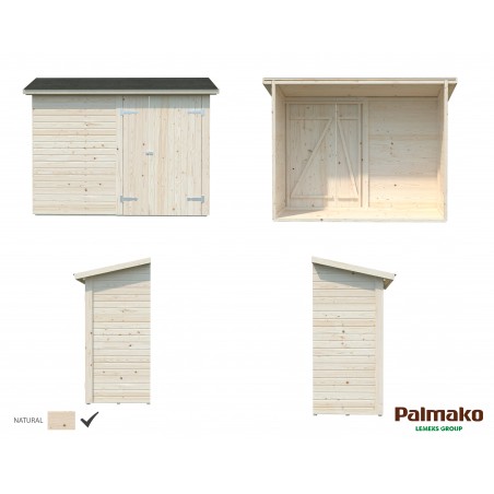 Palmako Leif 8x3 Lean-To Wood Shed Kit (EL16-2309)