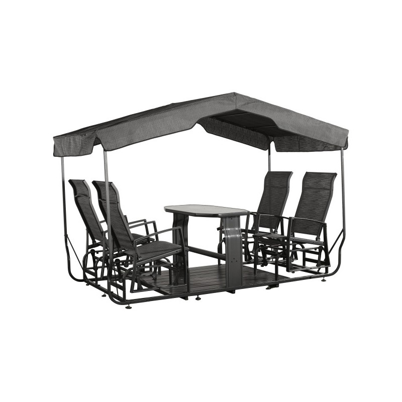 Sojag Houston 4-Seater Garden Glider Swing - Charcoal (113-9167665)