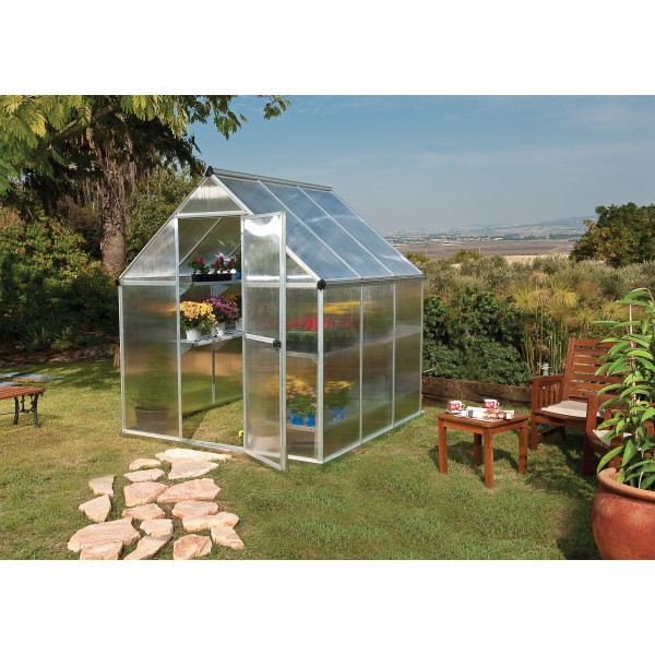 Palram 6x6 Mythos Hobby Greenhouse Kit Silver (HG5006)