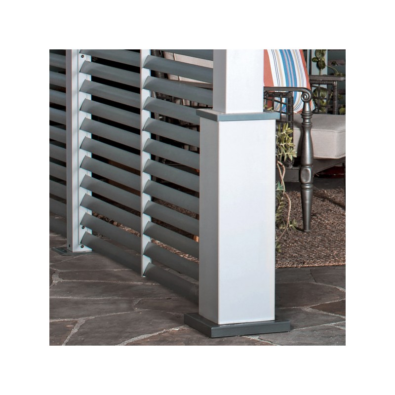 Sojag 12x12 Nanda Gazebo Kit with 2 Louver Walls - Gray (500-9168815)