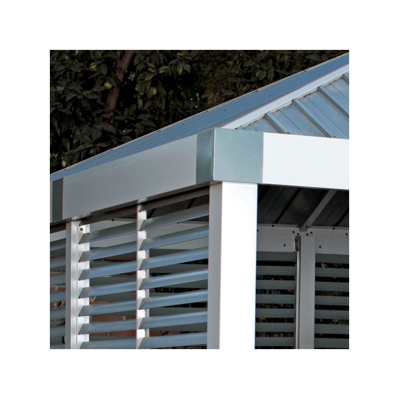 Sojag 12x12 Nanda Gazebo Kit with 2 Louver Walls - Gray (500-9168815)