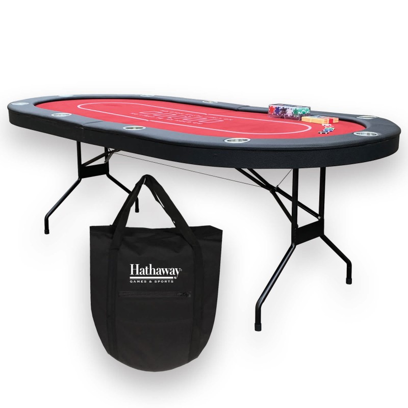 Fourth Street 84-in Texas Holdem Folding Table Set (BG50353)