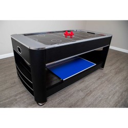 Triple Threat 6-ft Air Hockey 3-in-1 Rotating Multi-Game Table and Cabinet (BG5001)