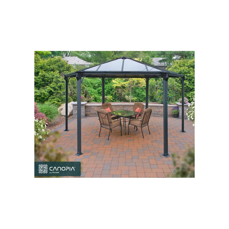 Palram - Canopia 15x13x9 Monaco Hexagon Garden Gazebo Kit (HG9160)
