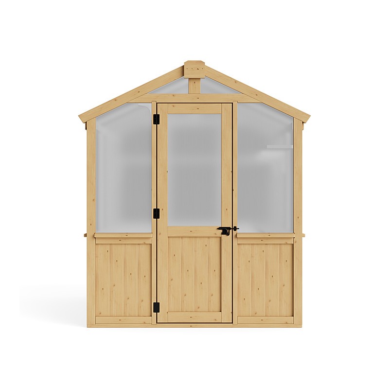 Yardistry 6.7' x 7.8' Meridian Wood Greenhouse Kit (YM11945COM)