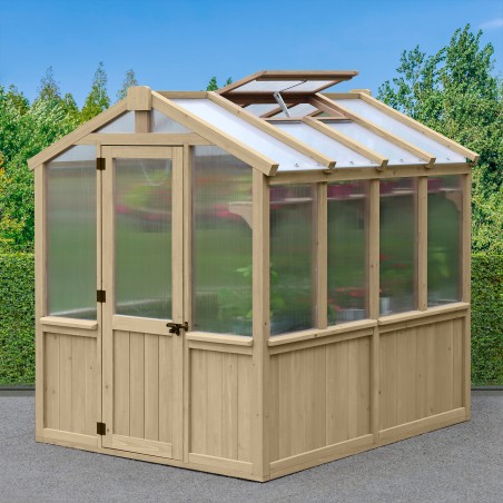 Yardistry 6.7' x 7.8' Meridian Wood Greenhouse Kit (YM11945COM)