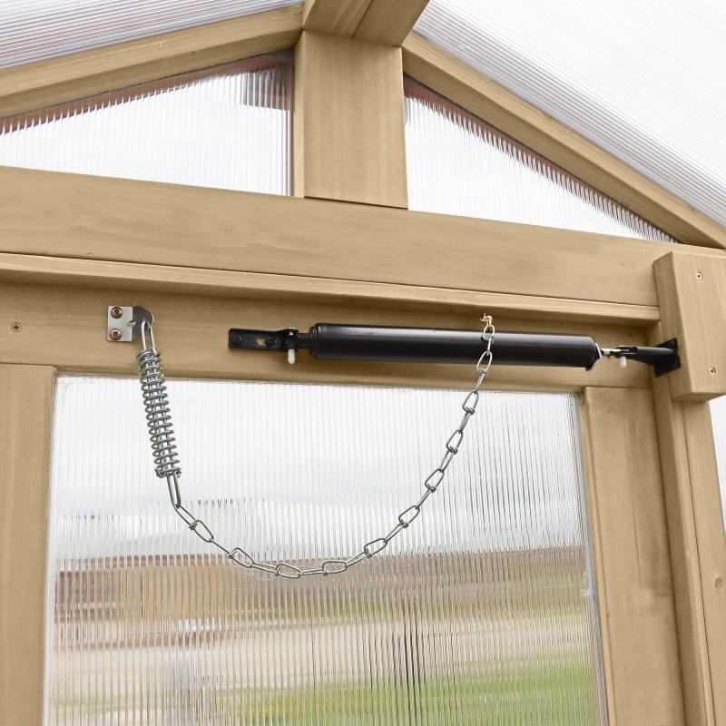 Yardistry 6.7' x 7.8' Meridian Wood Greenhouse Kit (YM11945COM)