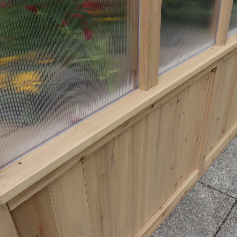 Yardistry 6.7' x 7.8' Meridian Wood Greenhouse Kit (YM11945COM)