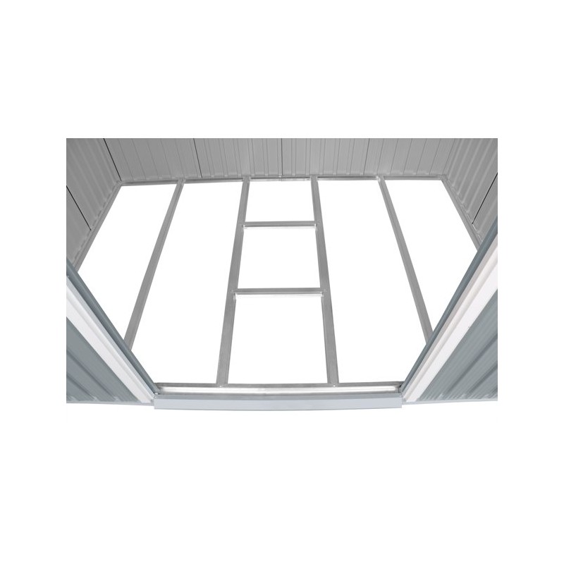 Duramax 8x6 Pent Roof Skylight Metal Storage Shed - Light Gray (20552)