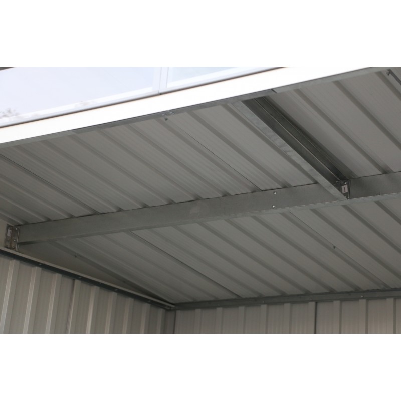 Duramax 8x6 Pent Roof Skylight Metal Storage Shed - Light Gray (20552)