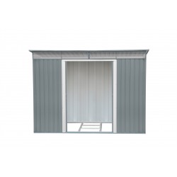 Duramax 8x6 TOP Pent Roof Skylight Metal Storage Shed - Light Gray (20552)