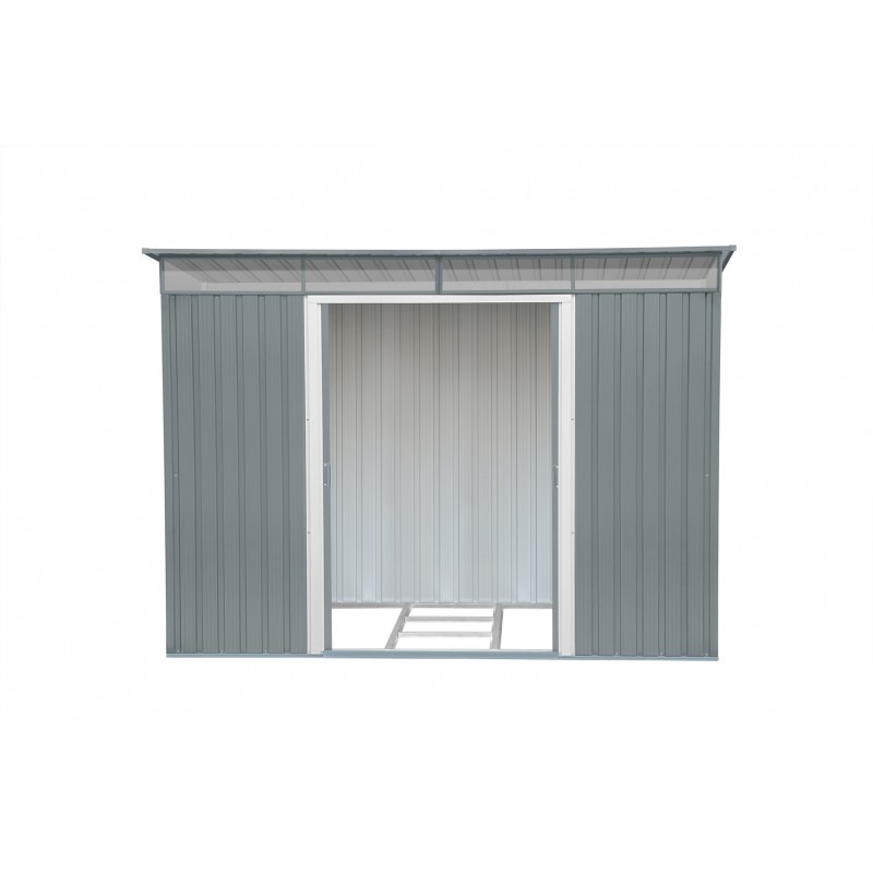Duramax 8x6 Pent Roof Skylight Metal Storage Shed - Light Gray (20552)