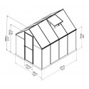 Palram 6x8 Mythos Hobby Greenhouse Kit - Silver (HG5008)