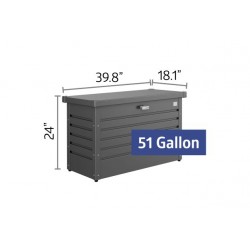 Biohort Leisure Time 51 Gallon Deck Box - Dark Gray (BIO1002)