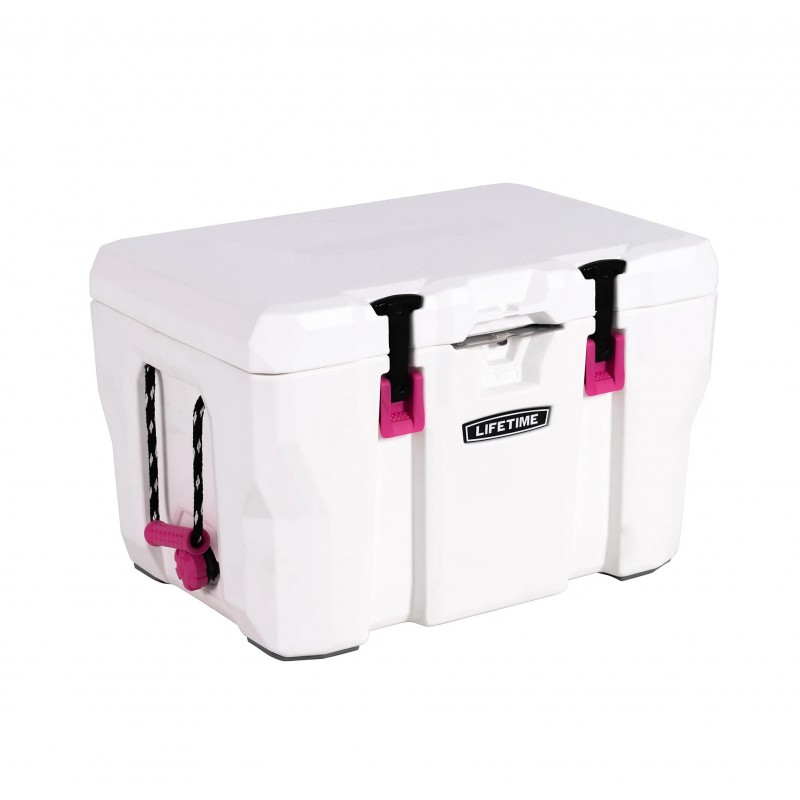 Lifetime 55 Quart Cooler White and Pink - (91245)