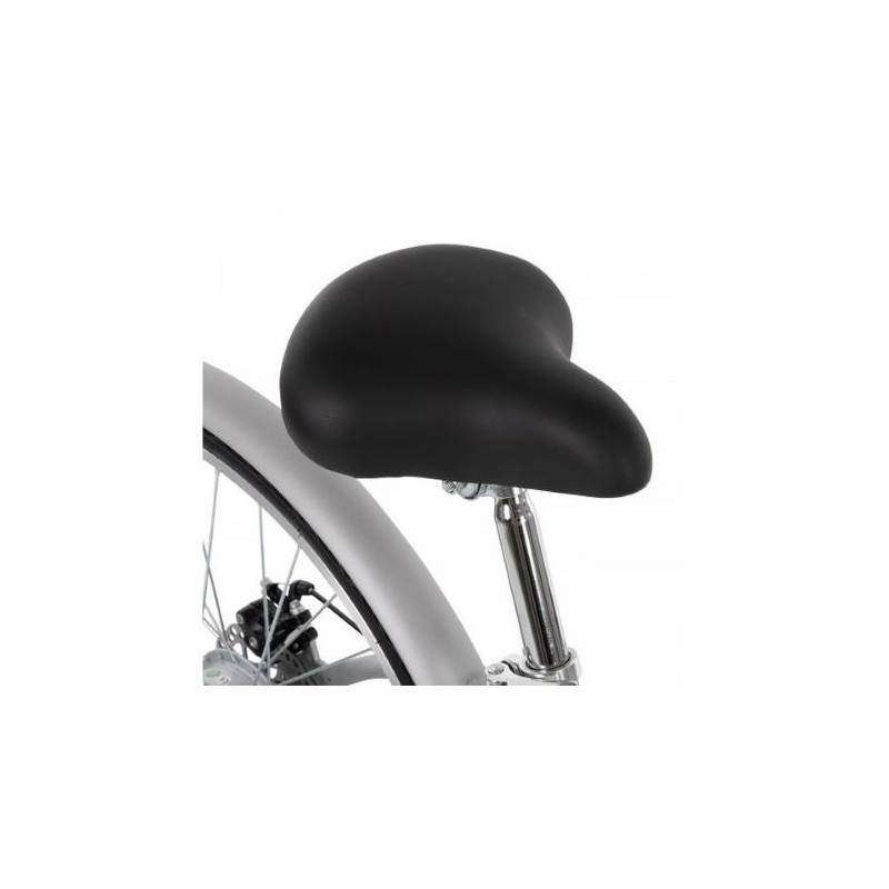 Huffy Everett + Women’s 27.5” Pedal-Assist Electric Comfort Bike – 36V, 350W, Silver  (E4870)