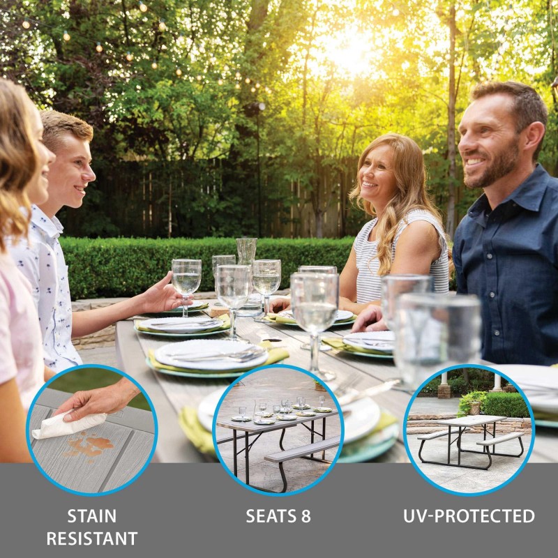 Lifetime 10-Pack 6-Foot Folding Picnic Tables (60366)