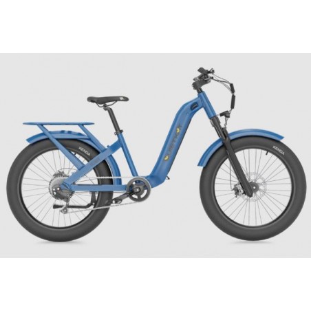 QuietKat Villager 5.0 Electric Bike – 500W, 16" Frame, Classic Blue (22 VIL 50 BLU 16)