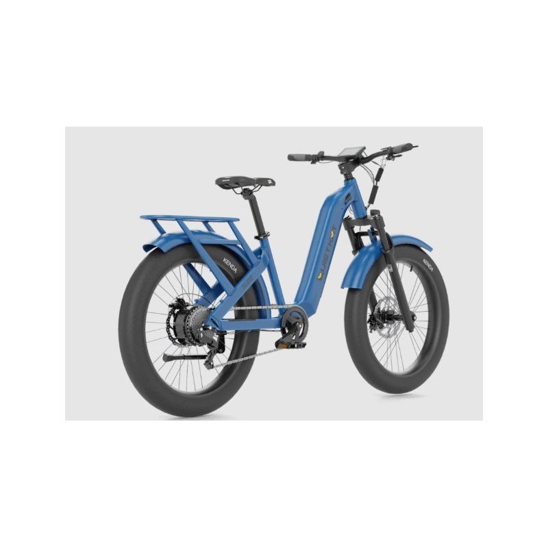 QuietKat Villager 5.0 Electric Bike – 500W, 16" Frame, Classic Blue (22 VIL 50 BLU 16)