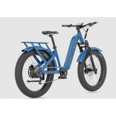 QuietKat Villager 5.0 Electric Bike – 500W, 16" Frame, Classic Blue (22 VIL 50 BLU 16)