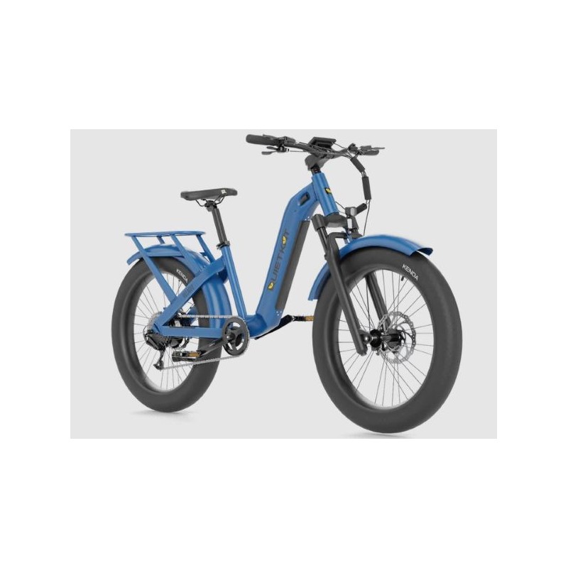 QuietKat Villager 5.0 Electric Bike – 500W, 16" Frame, Classic Blue (22 VIL 50 BLU 16)