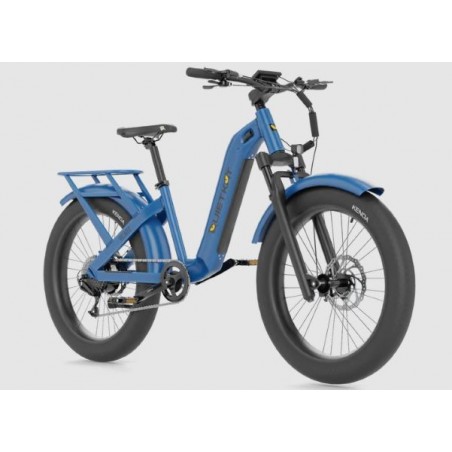 QuietKat Villager 5.0 Electric Bike – 500W, 16" Frame, Classic Blue (22 VIL 50 BLU 16)