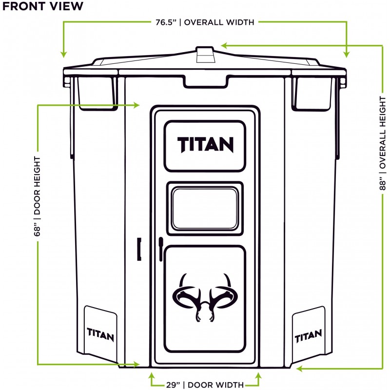 Titan Hunting Blinds Pro Blind Combo w/ 8 ft. Tower - Green (TB-R-PRO-G-8)