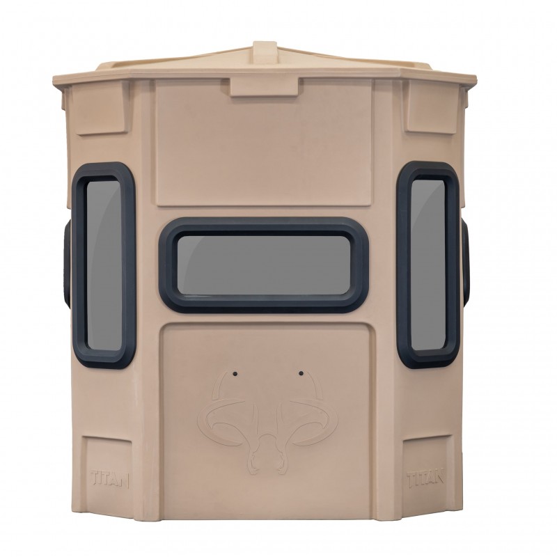Titan Hunting Blinds Pro Blind Combo w/ 8 ft. Tower- Tan (TB-R-PRO-T-8)