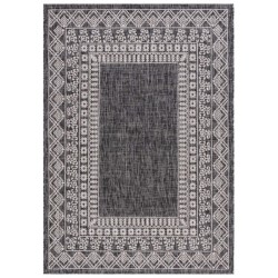 Safavieh Courtyard Collection Outdoor 5'3"x7'7" Medium Rectangle Rug - Black/Beige (CY8484-36621-5)