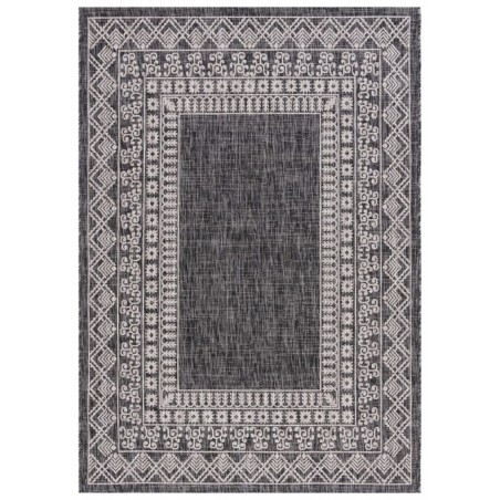 Safavieh Courtyard Collection Outdoor 5'3"x7'7" Medium Rectangle Rug - Black/Beige (CY8484-36621-5)