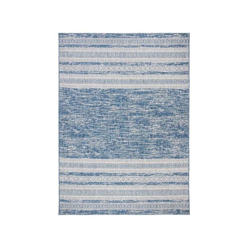Safavieh Courtyard Collection Outdoor 5'3"x7'7" Medium Rectangle Rug - Navy/Grey (CY8061-36821-5)