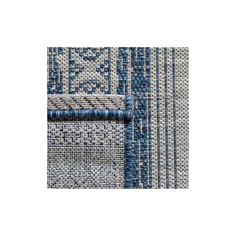 Safavieh Courtyard Collection Outdoor 5'3"x7'7" Medium Rectangle Rug - Navy/Grey (CY8061-36821-5)