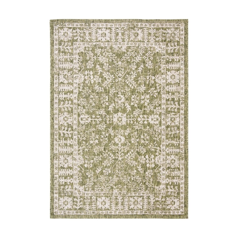 Safavieh Courtyard Collection Outdoor 5'3"x7'7" Medium Rectangle Rug - Green/Beige (CY8678-379-5)