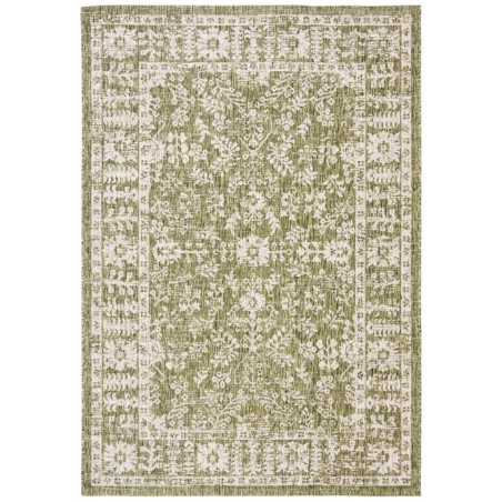 Safavieh Courtyard Collection Outdoor 5'3"x7'7" Medium Rectangle Rug - Green/Beige (CY8678-379-5)