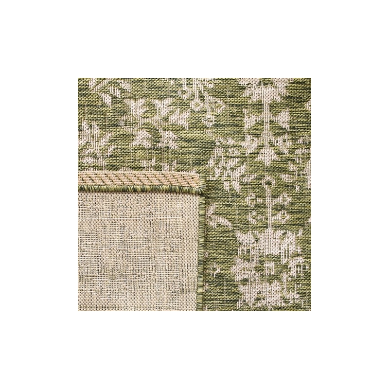 Safavieh Courtyard Collection Outdoor 5'3"x7'7" Medium Rectangle Rug - Green/Beige (CY8678-379-5)