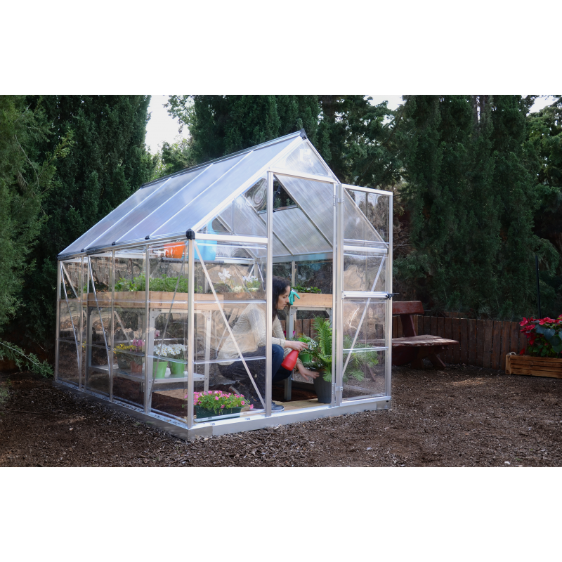 Palram 6x8 Hybrid Greenhouse Kit - Silver (HG5508)
