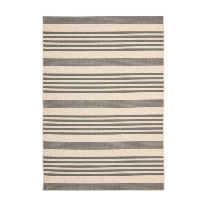 Safavieh Courtyard Collection Outdoor 5'3"x7'7" Medium Rectangle Rug - Grey/Bon (CY6062-236-5)